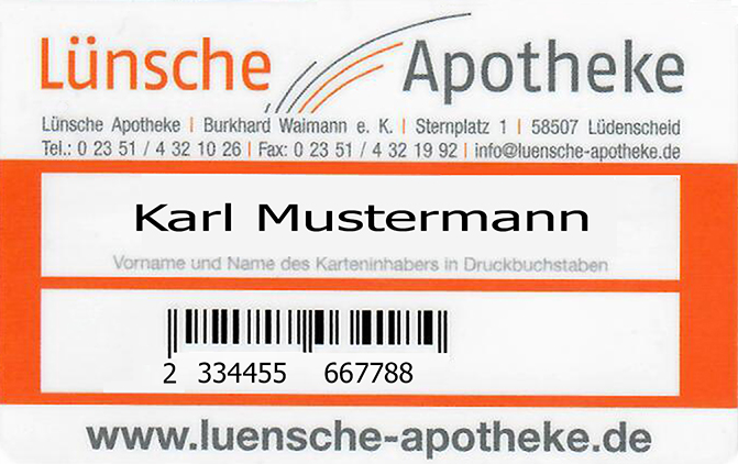 ServiceCard der Lünsche Apotheke Lüdenscheid